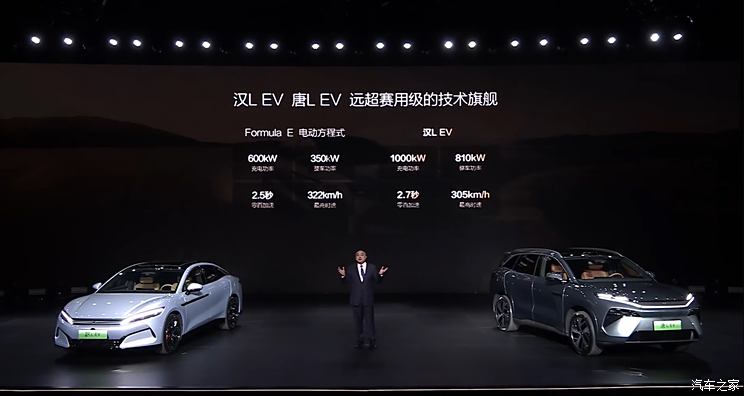 比亚迪汉L EV预售27万元起 0-100km/h加速2.7秒 最高车速305km/h